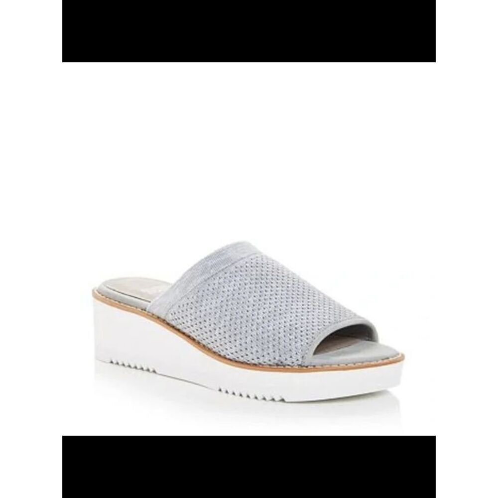 EILEEN FISHER Womens Gray 1" Platform Telly Wedge Slip On Slide Sandals 6.5 M